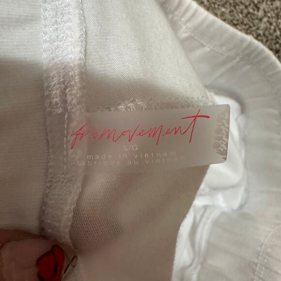 FREE PEOPLE Women's FP Movement Hot Shot Bubble Set Short Only Size L In White - Picture 6 of 12